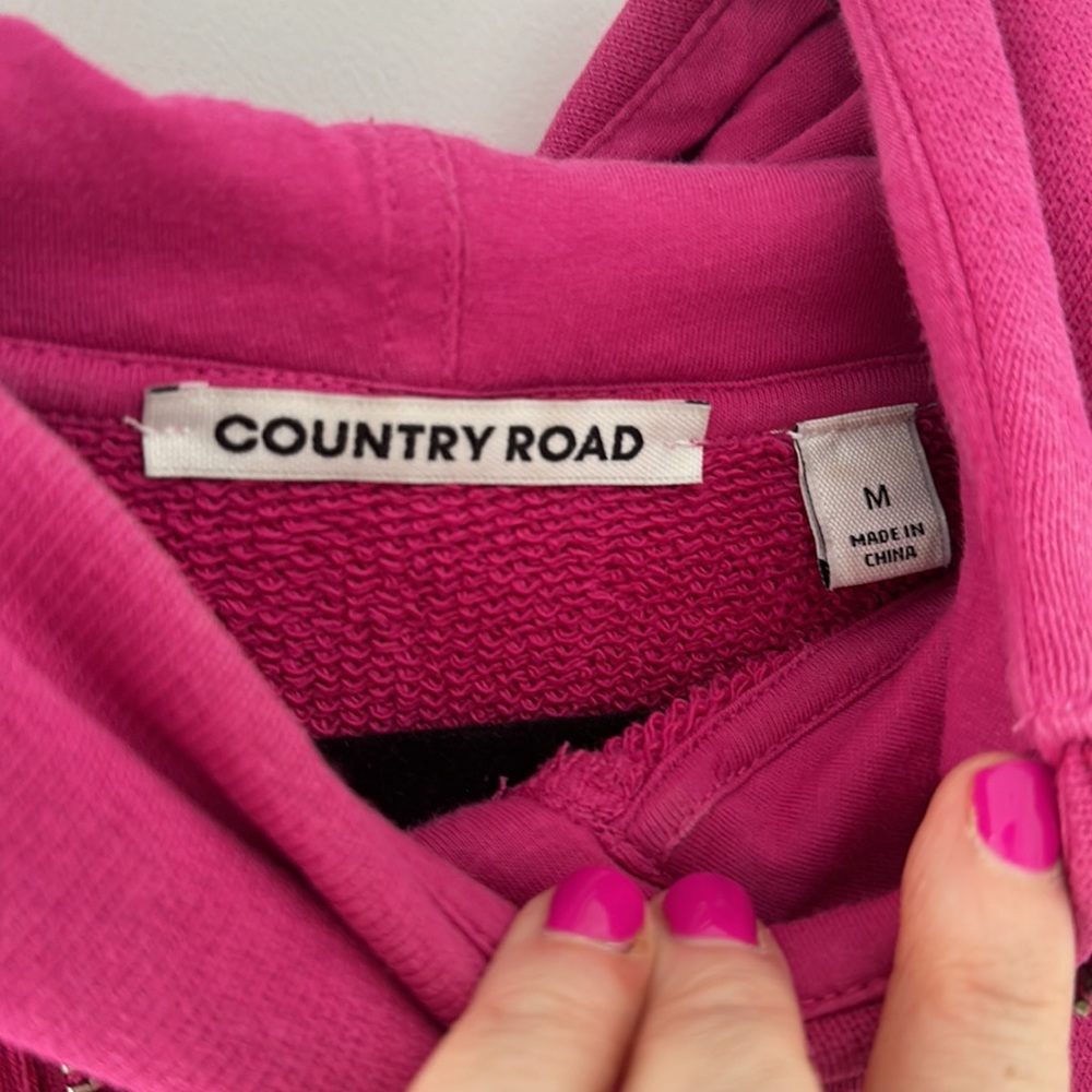 COUNTRY ROAD Bright pink hoodie - Picture 2 of 4
